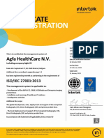 Agfa Healthcare N.V.: Iso/Iec 27001:2013