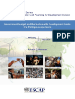 Government Budget and the SDGs: The Philippine Experience