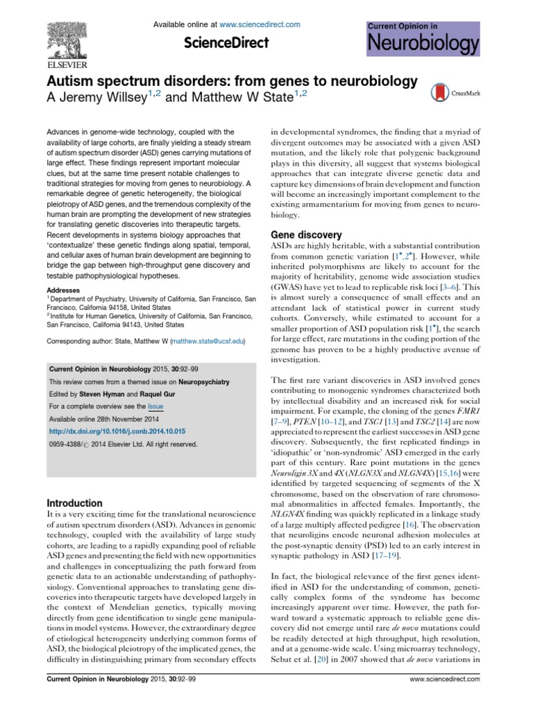 Autism Neurobiology | PDF | Autism Spectrum | Cerebral Cortex