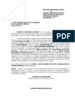 Escrito Informando Del Deposito en Cuenta Bancaria Wero Tepito