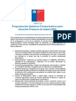 ANEXO 22 A Programación Químicos Farmacéuticos para Atención Primaria de Salud