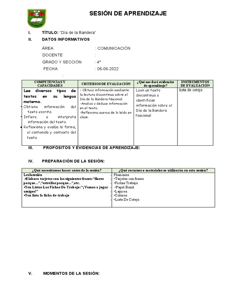 Dia de La Bandera | PDF | Evaluación | Aprendizaje