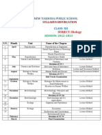 Syllabus Bifurcation Class 12 (Biology)