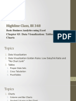 Highline Class, BI 348: Chapter 03: Data Visualization: Tables & Charts