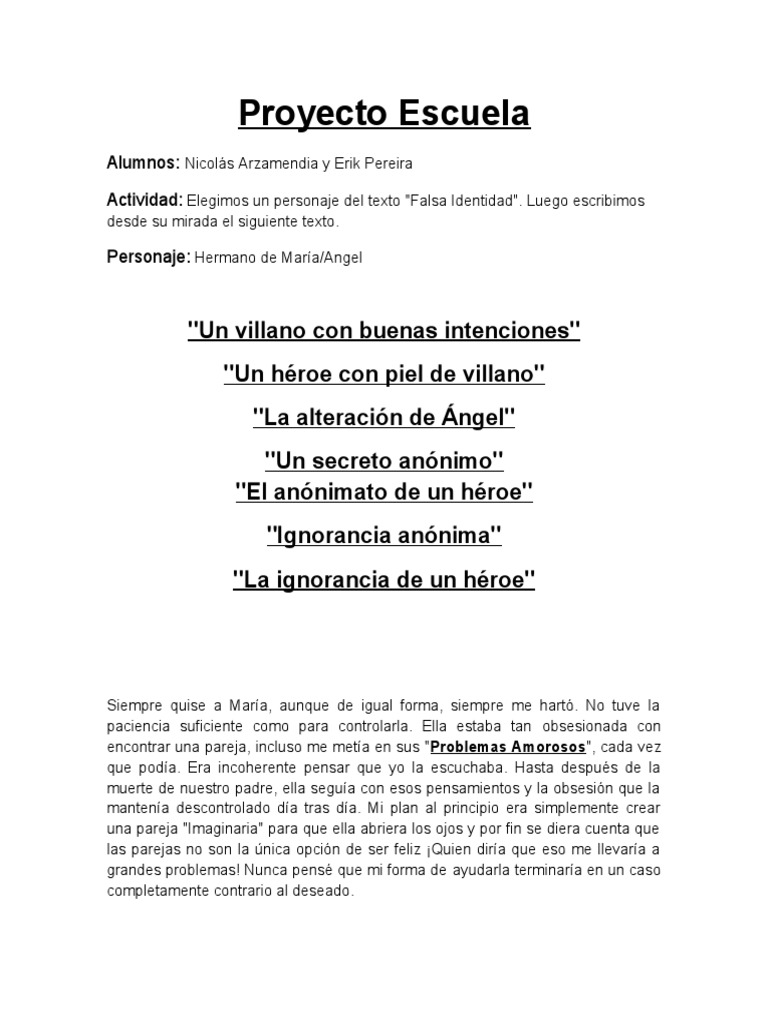 El dilema de un hermano engañador | PDF