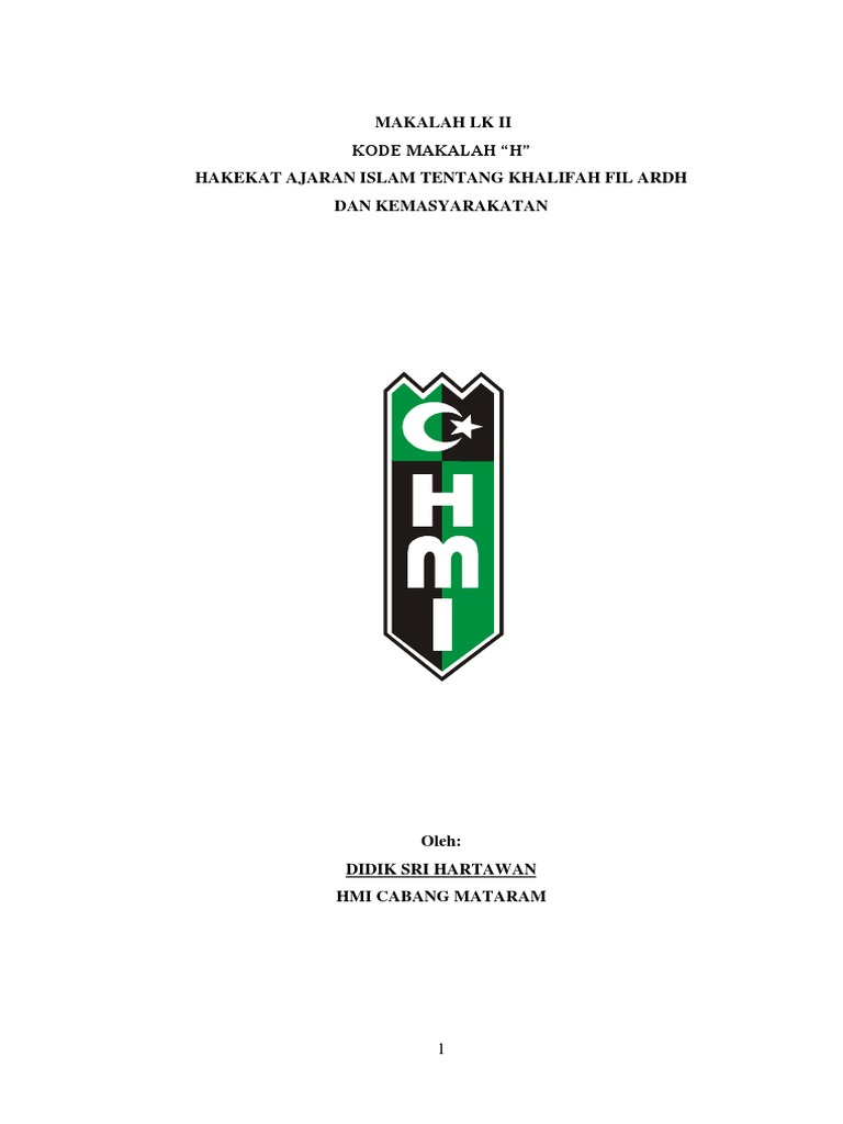 Makalah Lk Ii Didik Sri Hartawan Hmi Cabang Mataram Pdf