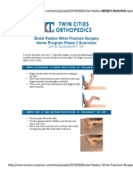 Distal Radius Wrist Fracture Surgery Home Program Phase 2 Exercises PDF