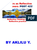 Reflective Thinking and Reflective Practice