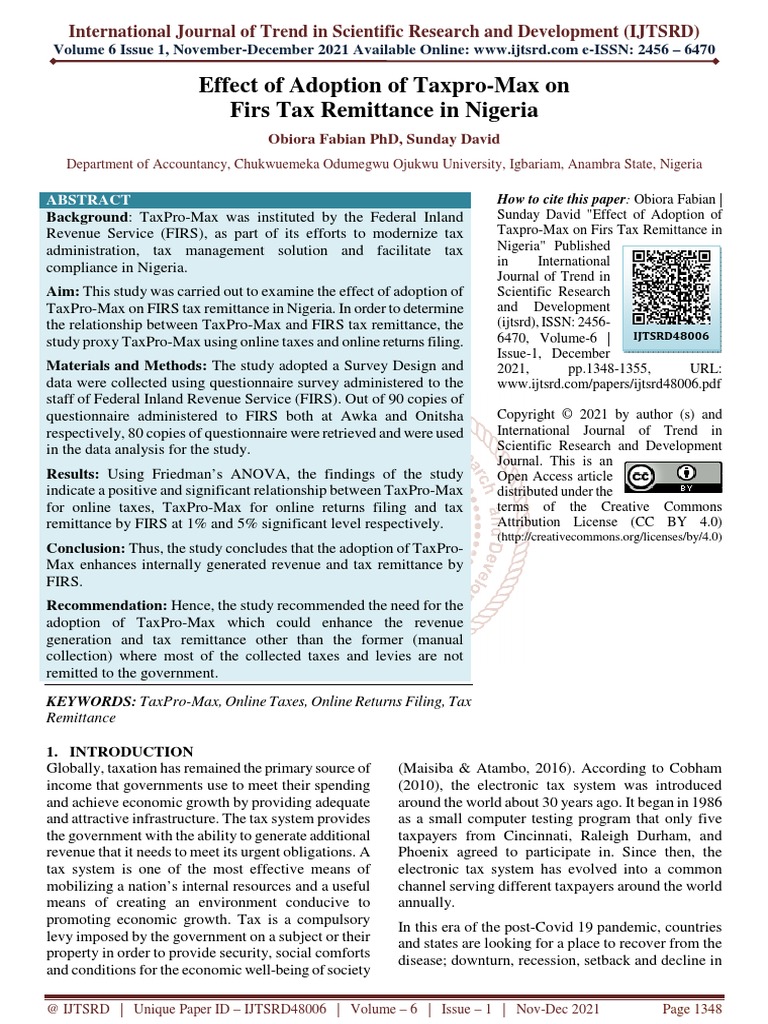 effect-of-adoption-of-taxpro-max-on-firs-tax-remittance-in-nigeria