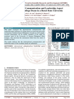 Informational Communication and Leadership Aspect Influence of College Deans in A Rural State University