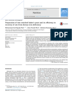 Preparation of iron-enriched baker's yeast and its efficiency in recovery of rats from dietary iron deficiency