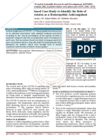 An Evidence Based Case Study To Identify The Role of Bothrops Lanceolatus As A Homeopathic Anticoagulant