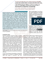 Analyzing The Covid 19 Pandemic Effect On Forecasting of Loan Disbursement in Financial Technology