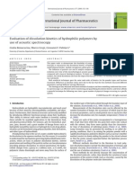 Evaluation Dissolution Kinetics Polymers Acoustic Spectroscopy