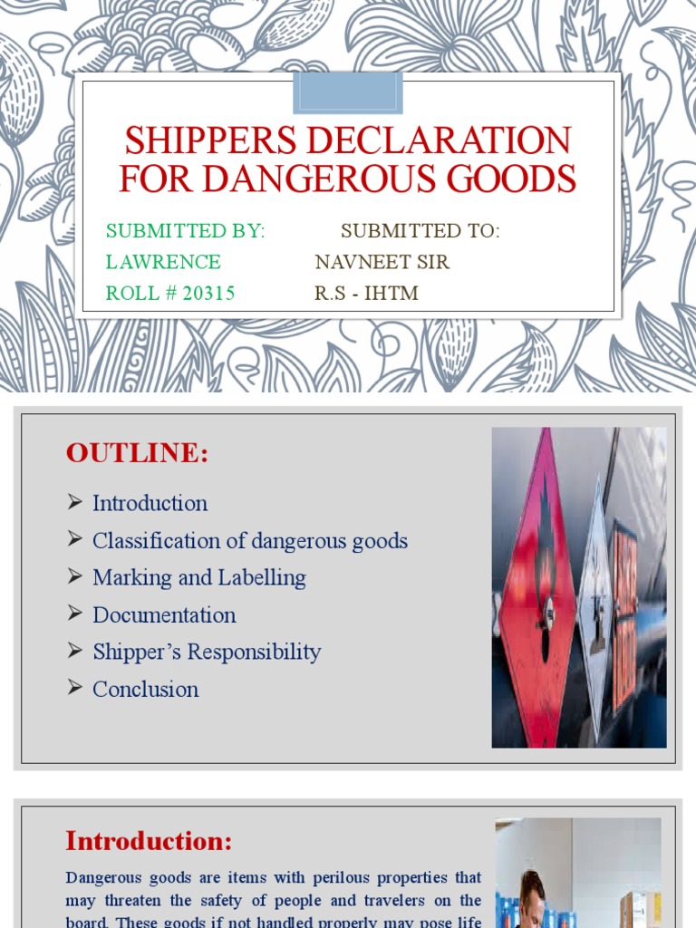 Dangerous Goods Shipping Guidelines | PDF | Business | Science ...