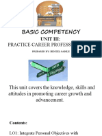 Basic Unit III - Practice Career Professionalism