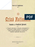 O Criza Nationala Romania Si Conflictul Balcanic