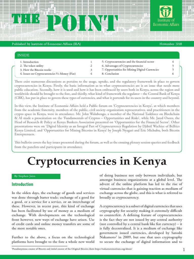Point: Cryptocurrencies in Kenya | PDF | Cryptocurrency | Bitcoin