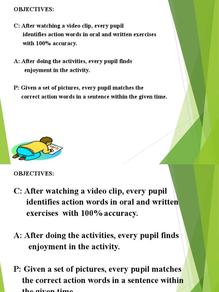 Action Words Activities for Pupils | PDF