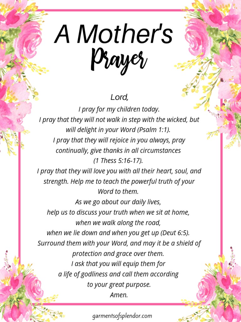 A Mothers Prayer | PDF