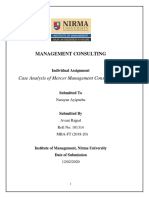 Case Analysis of Mercer Management Consulting (A)