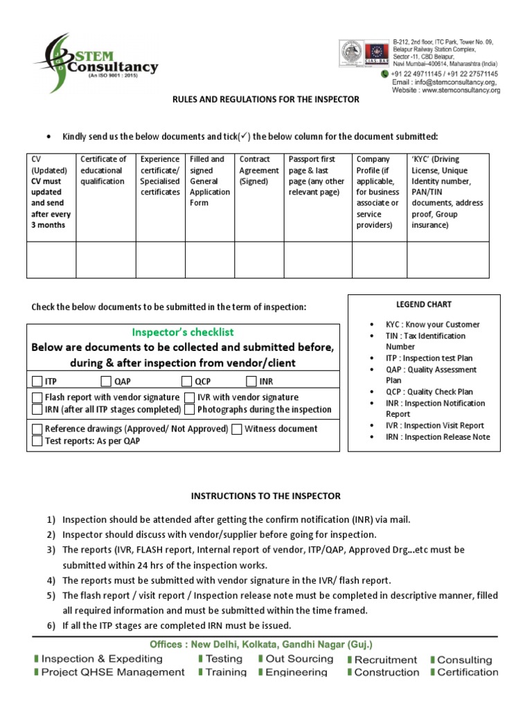 Inspector Pro Insurance Guidelines | PDF | Business | Government