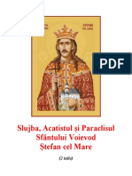 2 iulie Slujba, Acatistul și Paraclisul Sfântului Voievod Stefan cel Mare (coperta)