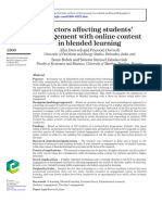 Factors A Ffecting Students' Engagement With Online Content in Blended Learning