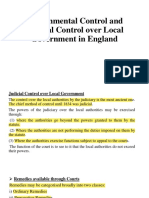 Governmental and Judicial Control Over Local Government