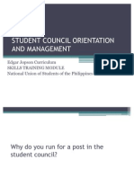 Student Council Orientation and Management