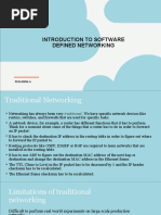 Introduction To Software Defined Networking: Prasanna A