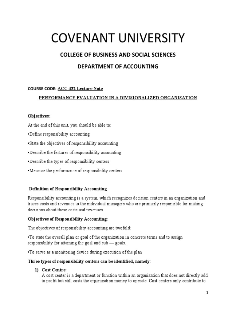 Performance Evaluation in Organizations | PDF | Return On Investment ...