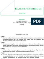 Aem 403-Irrigation Engineering (3) UNIT-4: Dr. Anjitha Krishna P. R. Asst. Professor (Faculty of Agrl. Engg.) DEI, Agra
