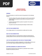 Generator Set Neutral Earthing: General