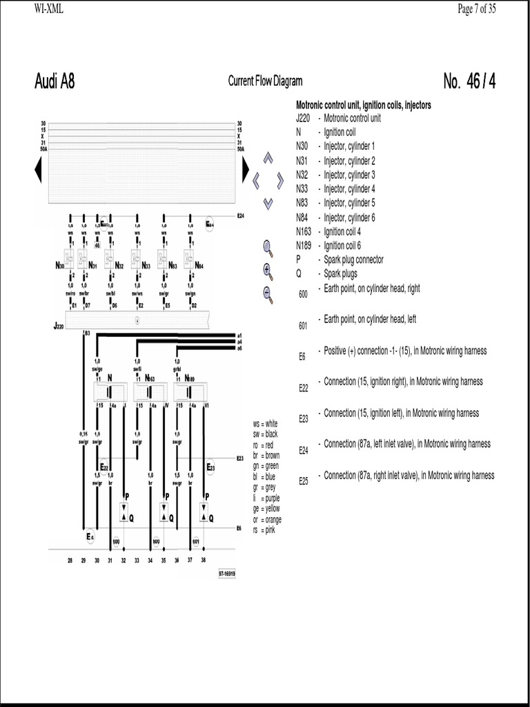 ABZ 4.2V8 Wiring diagram PDF Ignition System Mechanical Engineering