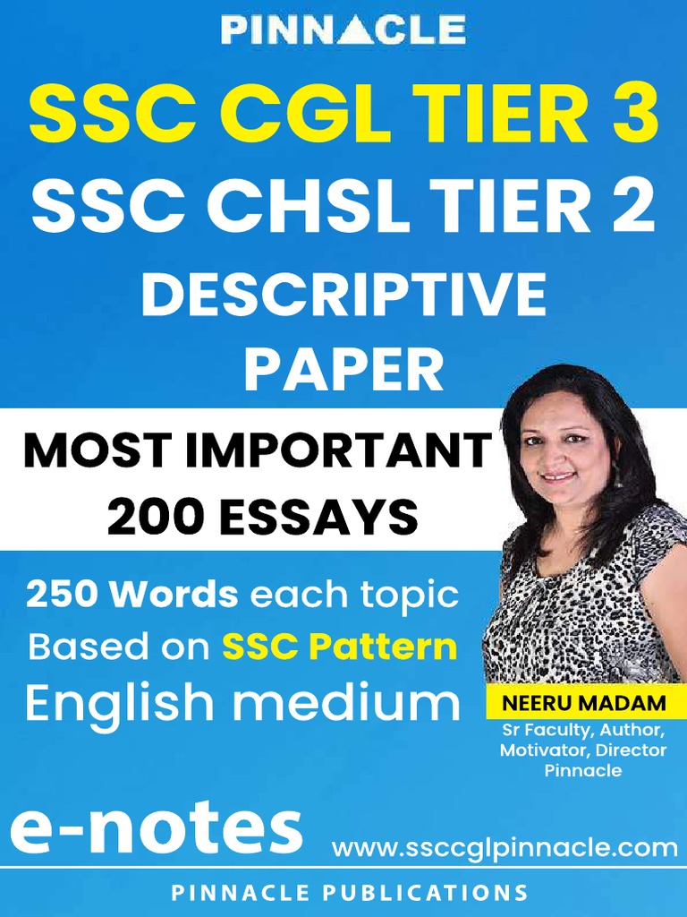 200 Essential Essays for SSC Exams | PDF | Essays | Test (Assessment)