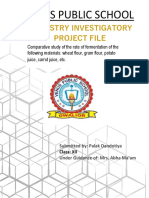 Venus Public School: Chemistry Investigatory Project File