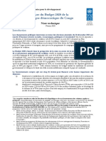 UNDP CD Note Analyse Budget 2020 VF
