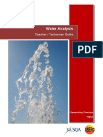 Water Analysis: Teacher / Technician Guide