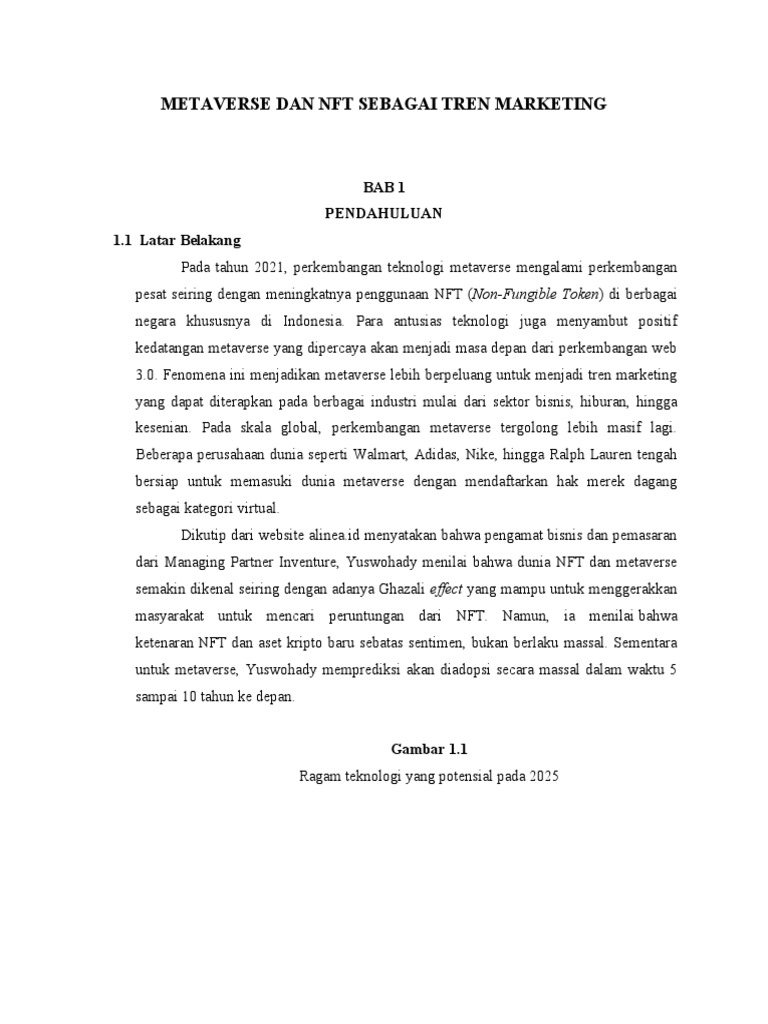Metaverse Dan NFT Sebagai Tren Marketing | PDF | Komputer