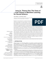Theory In, Theory Out: The Uses of Social Theory in Machine Learning For Social Science