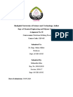 SUST Chemical Engineering Assignment on ASTM D5 and D36 Tests