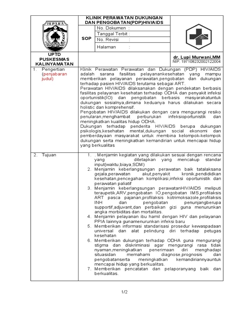 Sop PDP Hiv Aids | PDF