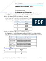 Lab - Converting Ipv4 Addresses To Binary