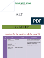 JULY Logsheet Grade 7 2022