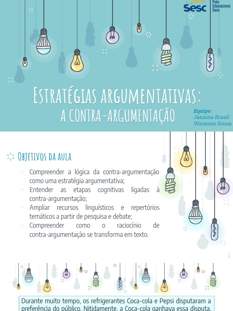 Estratégias Argumentativas - Contra-Argumentação | PDF | Pensamento ...