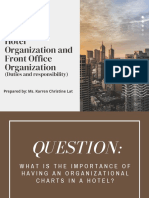 Hotel Organization and Front Office Organization
