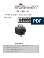 Instruction Manual: 1000W 2 Stroke Portable Generator