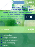 Reflectivity Study of The 2-D Macroporous Silicon Photonic Crystals