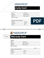 Warranty card （英文）-201701